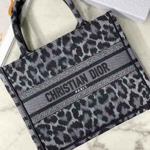 Replica Dior M1265 Small Book Tote Gray Multicolor Mizza Embroidery