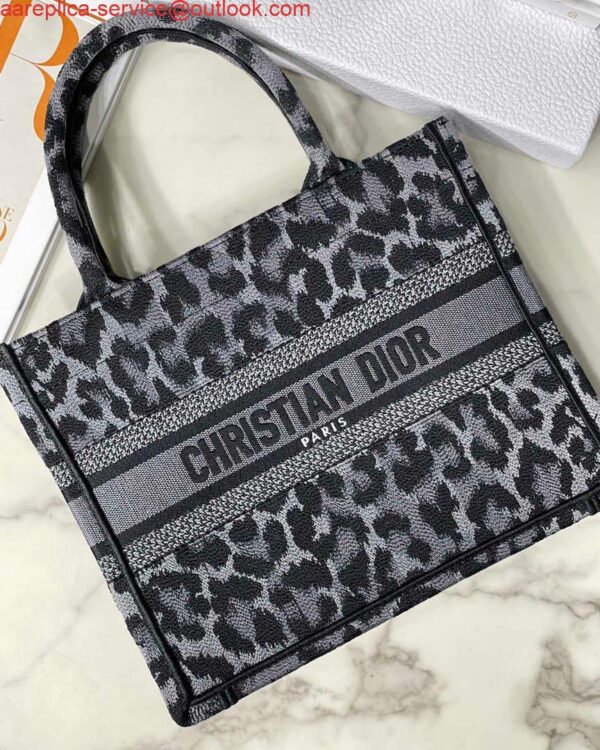 Replica Dior M1265 Small Book Tote Gray Multicolor Mizza Embroidery 3