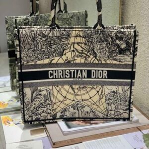 Replica Dior M1286 Book Tote Christian Dior Shoulder Shopping Bag Black