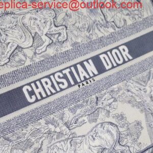 Replica Dior M1286 Book Tote Christian Dior Shoulder Shopping Bag Lion Printer Gray 2