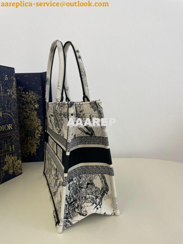 Replica Dior Book Tote bag in Latte and Black Zodiac Embroidery 6