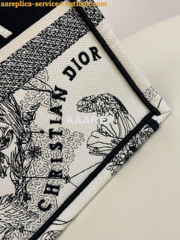 Replica Dior Book Tote bag in Latte and Black Zodiac Embroidery 8