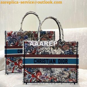 Replica Dior Book Tote bag in Latte Multicolor Constellation Embroider