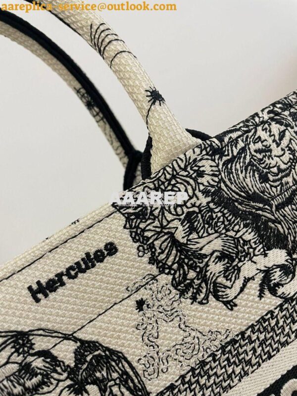 Replica Dior Book Tote bag in Latte and Black Zodiac Embroidery 19