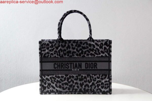 Replica Dior M1286 Dior Book Tote Grey Multicolor Mizza Embroidery 11