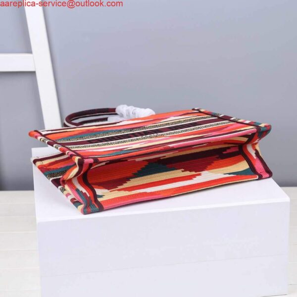 Replica Dior M1286 DIOR Book Tote Multicolor D-Stripes Embroidery 6