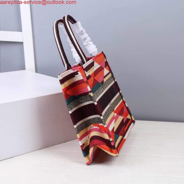 Replica Dior M1286 DIOR Book Tote Multicolor D-Stripes Embroidery 8