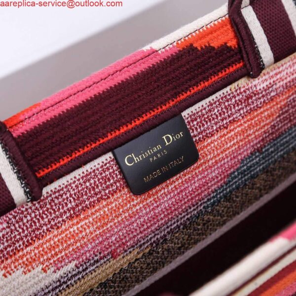 Replica Dior M1286 DIOR Book Tote Multicolor D-Stripes Embroidery 10