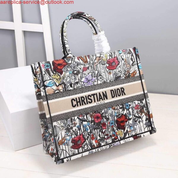 Replica Dior M1286 Dior Book Tote Multicolor Flowers Embroidery 5