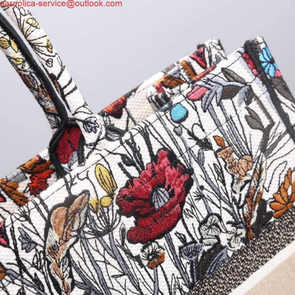 Replica Dior M1286 Dior Book Tote Multicolor Flowers Embroidery 7