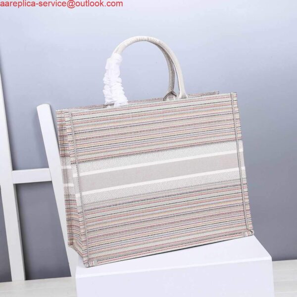 Replica Dior M1286 Dior Book Tote Pink D-Stripes Embroidery 4