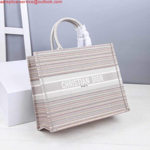 Replica Dior M1286 Dior Book Tote Pink D-Stripes Embroidery 5