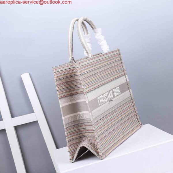 Replica Dior M1286 Dior Book Tote Pink D-Stripes Embroidery 8