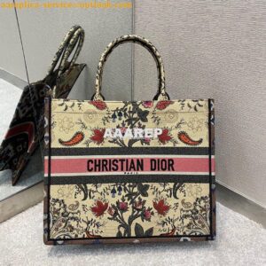 Replica Dior Book Tote bag in Multicolor Dior Flowers Embroidery