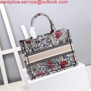 Replica Dior M1286 Dior Book Tote Small Multicolor Flowers Embroidery 2