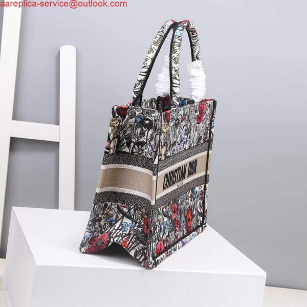 Replica Dior M1286 Dior Book Tote Small Multicolor Flowers Embroidery 6