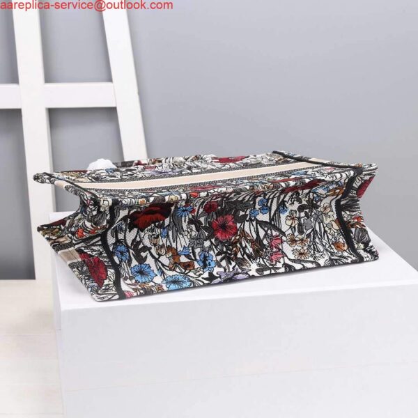 Replica Dior M1286 Dior Book Tote Small Multicolor Flowers Embroidery 7