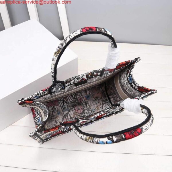 Replica Dior M1286 Dior Book Tote Small Multicolor Flowers Embroidery 9