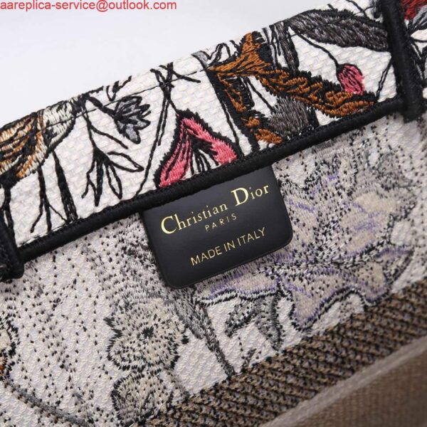 Replica Dior M1286 Dior Book Tote Small Multicolor Flowers Embroidery 10