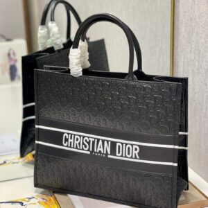 Replica Dior M1286 Large Book Tote Black Perforated and Embossed Oblique Calfskin 2