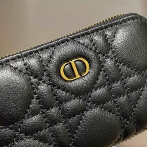 Replica Dior Caro Mini zipper clutch 5087 Black