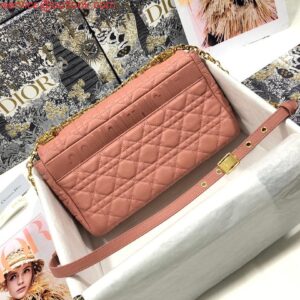 Replica Dior Large Caro Bag M9243 Calfskin Pink Gold