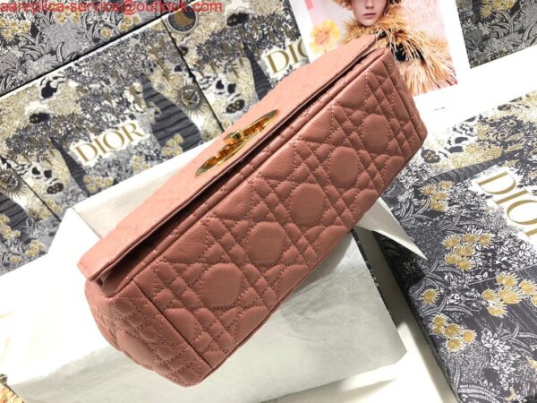 Replica Dior Large Caro Bag M9243 Calfskin Pink Gold 5