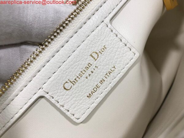 Replica Dior Large Caro Bag M9243 Calfskin white Gold 10