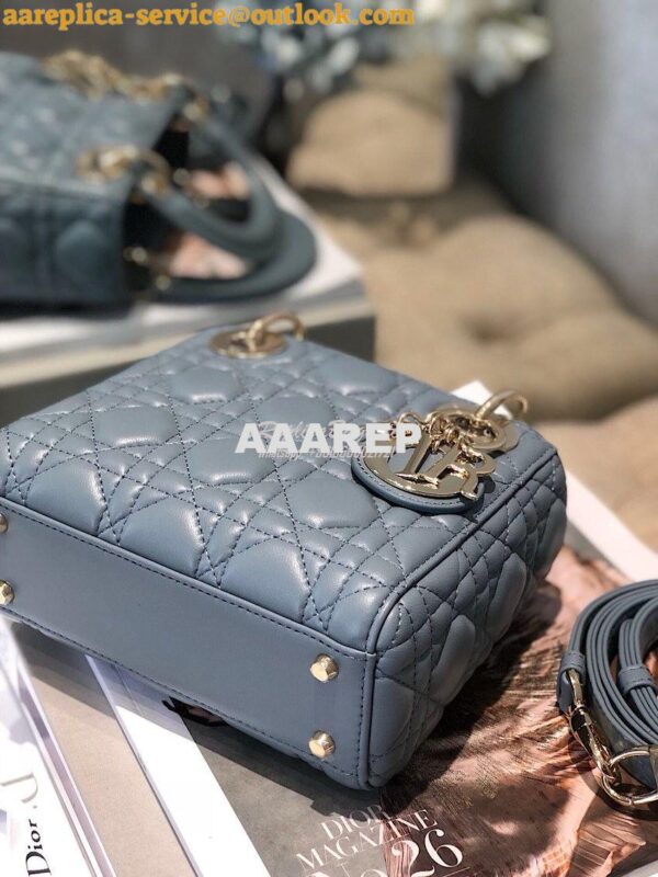 Replica Christian Dior Lady Dior Quilted in Lambskin Leather Bag Ash B 9