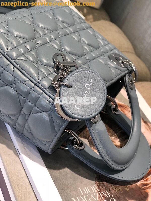 Replica Christian Dior Lady Dior Quilted in Lambskin Leather Bag Ash B 13