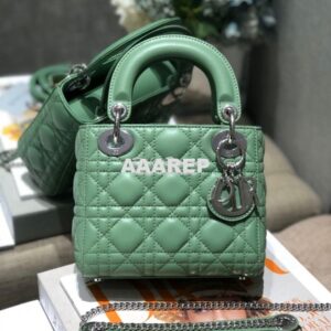 Replica Christian Dior Lady Dior Quilted in Lambskin Leather Bag Minty