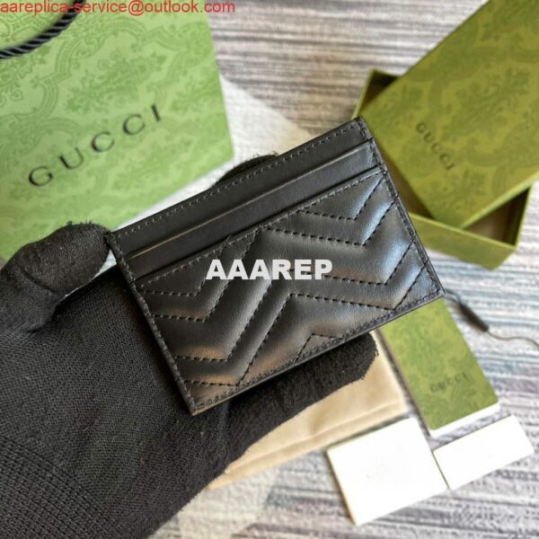 Replica Gucci 443127 GG Marmont Card Case Black 3