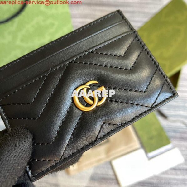 Replica Gucci 443127 GG Marmont Card Case Black 6