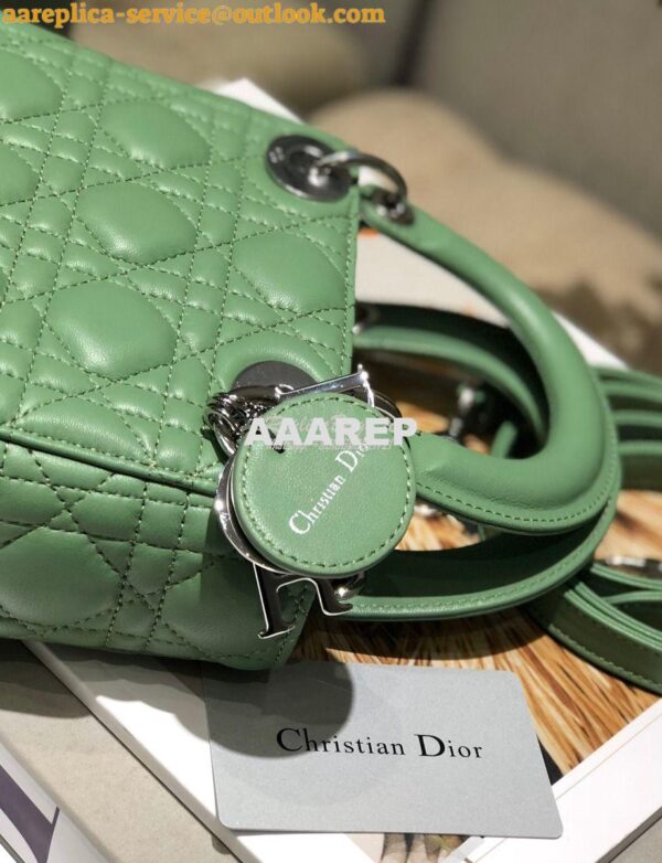 Replica Christian Dior Lady Dior Quilted in Lambskin Leather Bag Minty 8