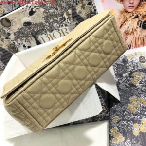 Replica Dior M9243 Large Caro Bag Calfskin Apricot 2