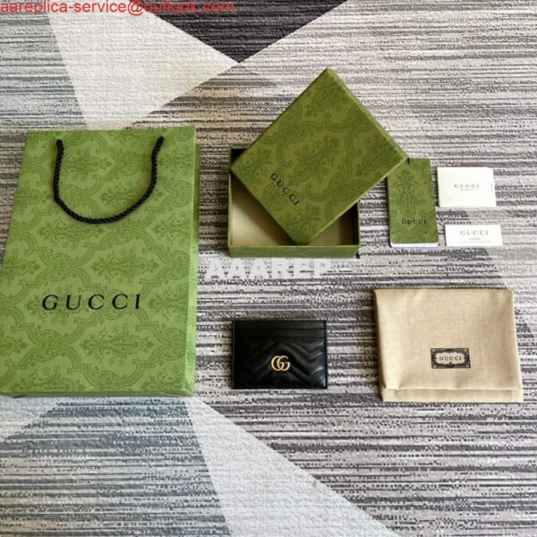 Replica Gucci 443127 GG Marmont Card Case Black 10