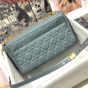 Replica Dior M9243 Large Caro Bag Calfskin Blue