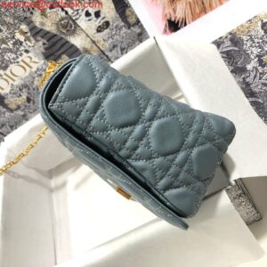 Replica Dior M9243 Large Caro Bag Calfskin Blue 2