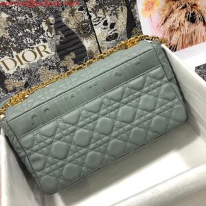 Replica Dior M9243 Large Caro Bag Calfskin Gray