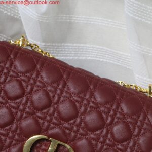 Replica Dior M9243 Large Caro Bag Calfskin Red 2