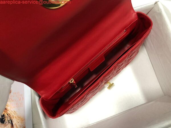 Replica Dior M9243 Large Caro Bag Calfskin Red Gold 9