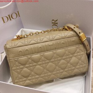 Replica Dior Medium Caro Bag Calfskin M9242 Apricot 2