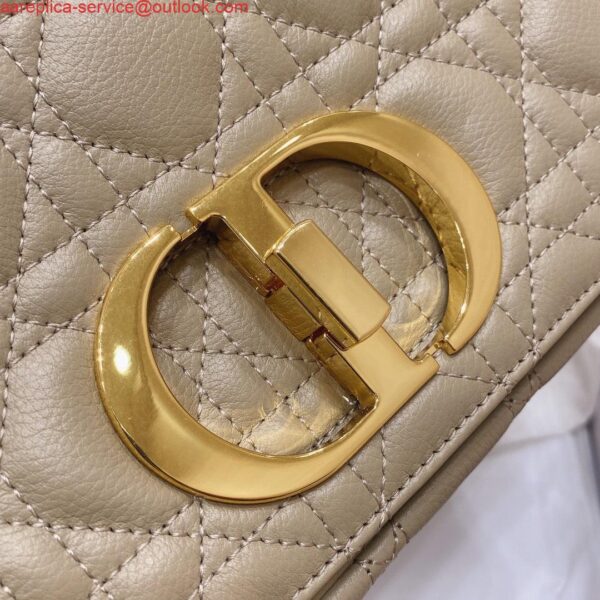 Replica Dior Medium Caro Bag Calfskin M9242 Apricot 6