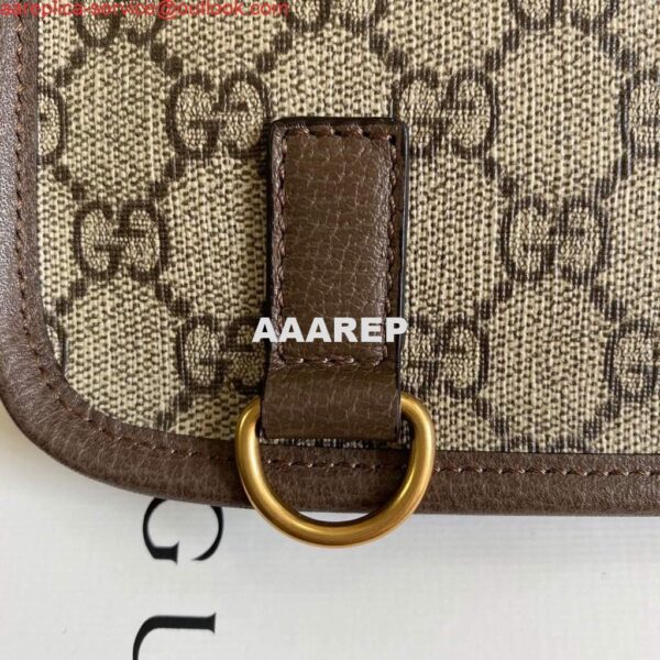 Replica Gucci 489617 Neo Vintage GG Supreme Belt Bag Brown 3