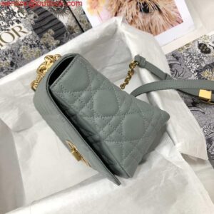 Replica Dior Medium Caro Bag Calfskin M9242 Gray 2