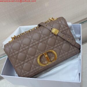 Replica Dior Medium Caro Bag Calfskin M9242 Kakhi