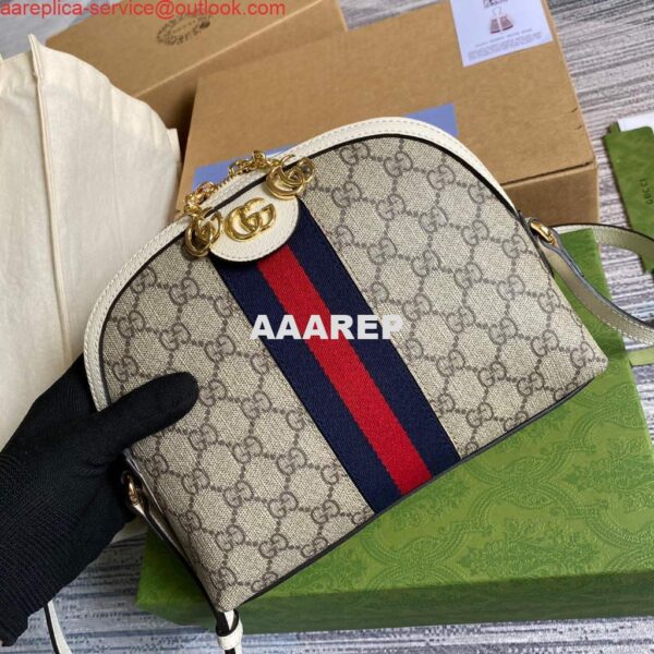 Replica Gucci 499621 Ophidia Small GG Shoulder Bag Beige White 3