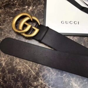 Replica Gucci 7cm Wide Leather Belt With Double G 2