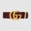 Replica Gucci Leather belt with Double G buckle 582100 2