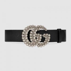 Replica Gucci Leather belt with Double G buckle 582100